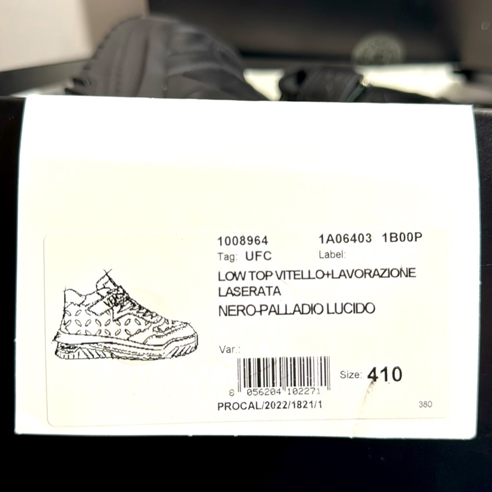 $1175 NEW size 41 Versace Black High-Top Sneakers with Velcro Strap - Picture 11 of 14